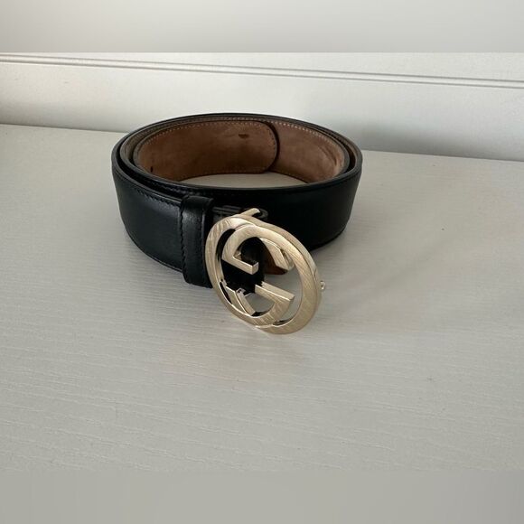 Black Gucci GG Interlocking Belt main image 4